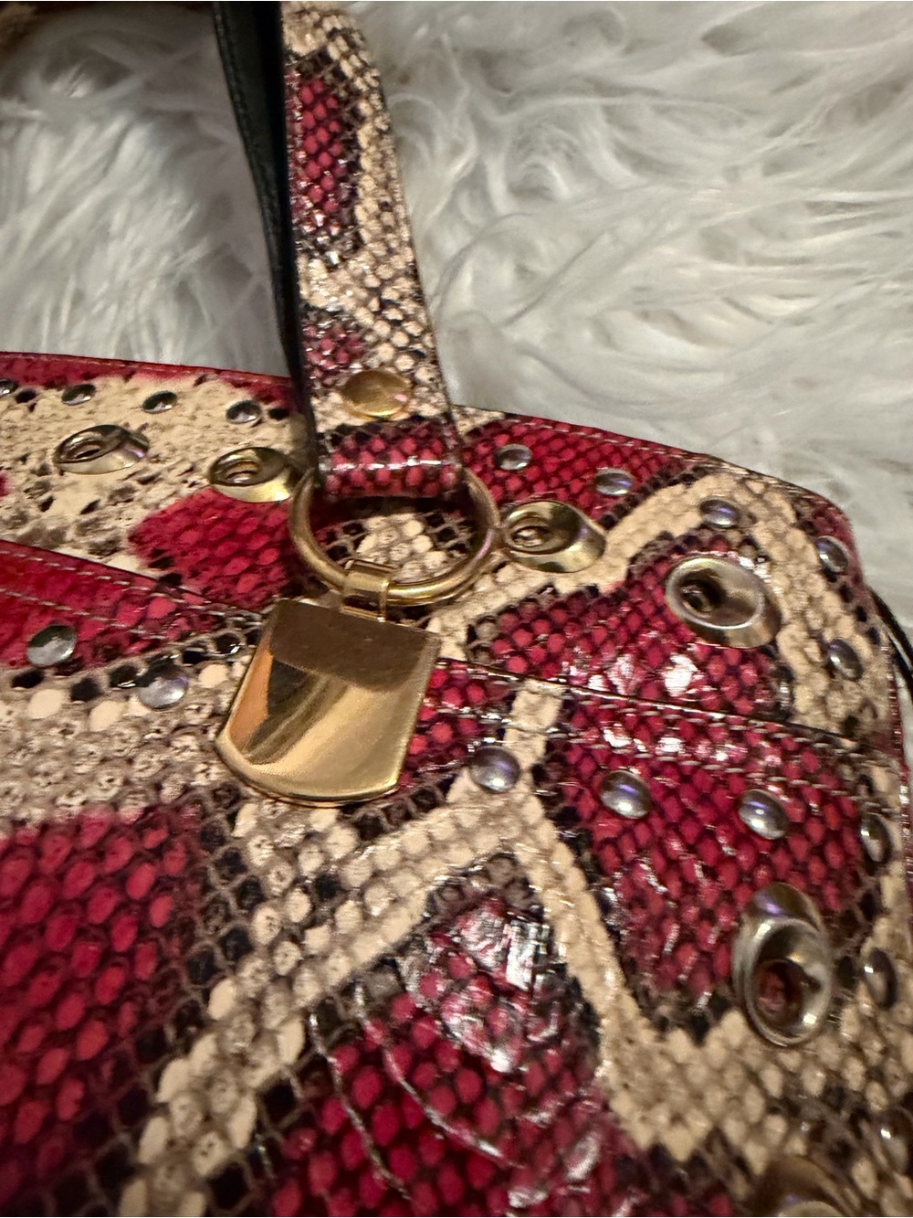 GUCCI Snakeskin Large Arli Top Handle and Shoulder Bag Limited Edition - Picture 5 of 16